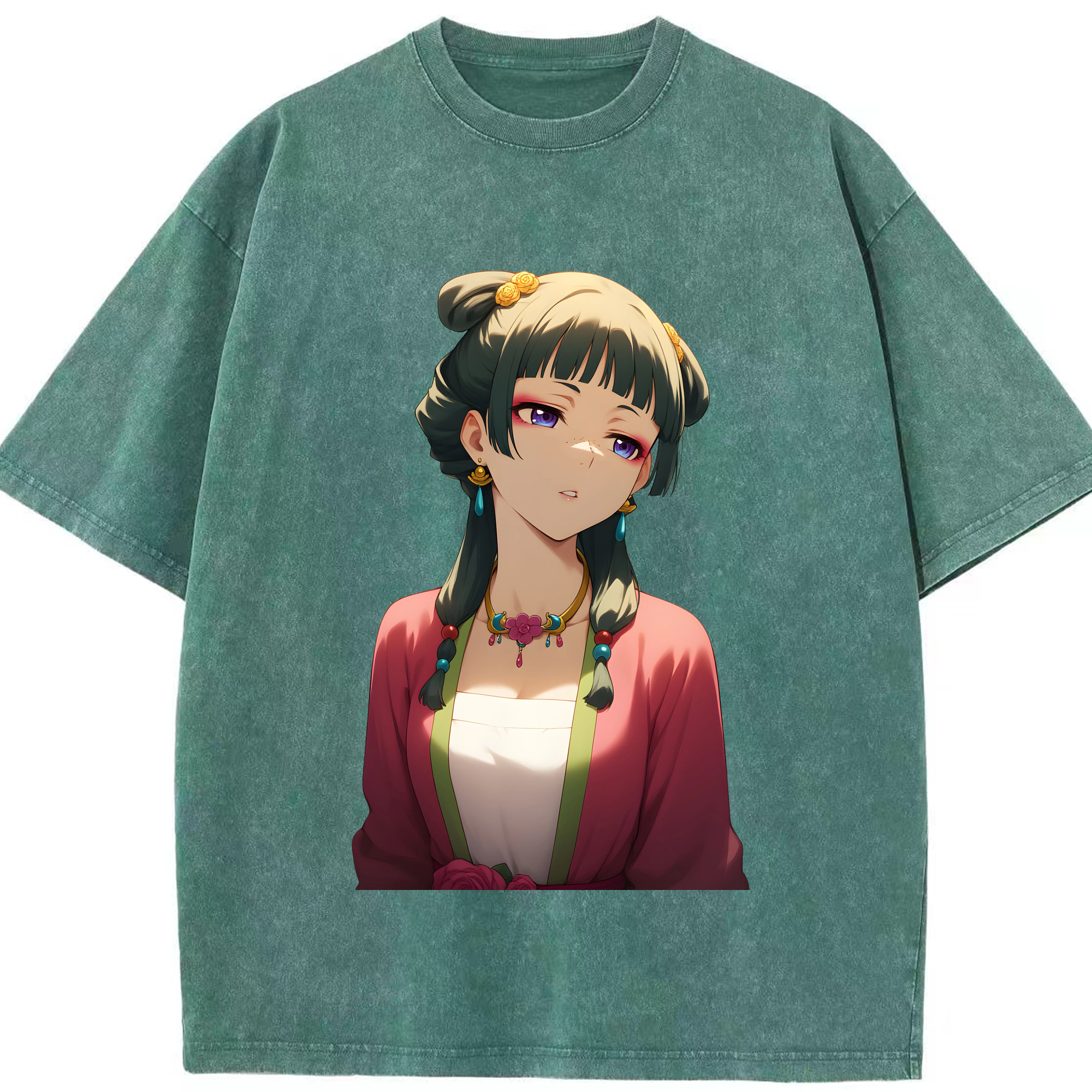 （画像用） 薬屋のひとりごと The Apothecary Diaries 綿100% ヴィンテージ風 半袖Tシャツ（フロントプリント）